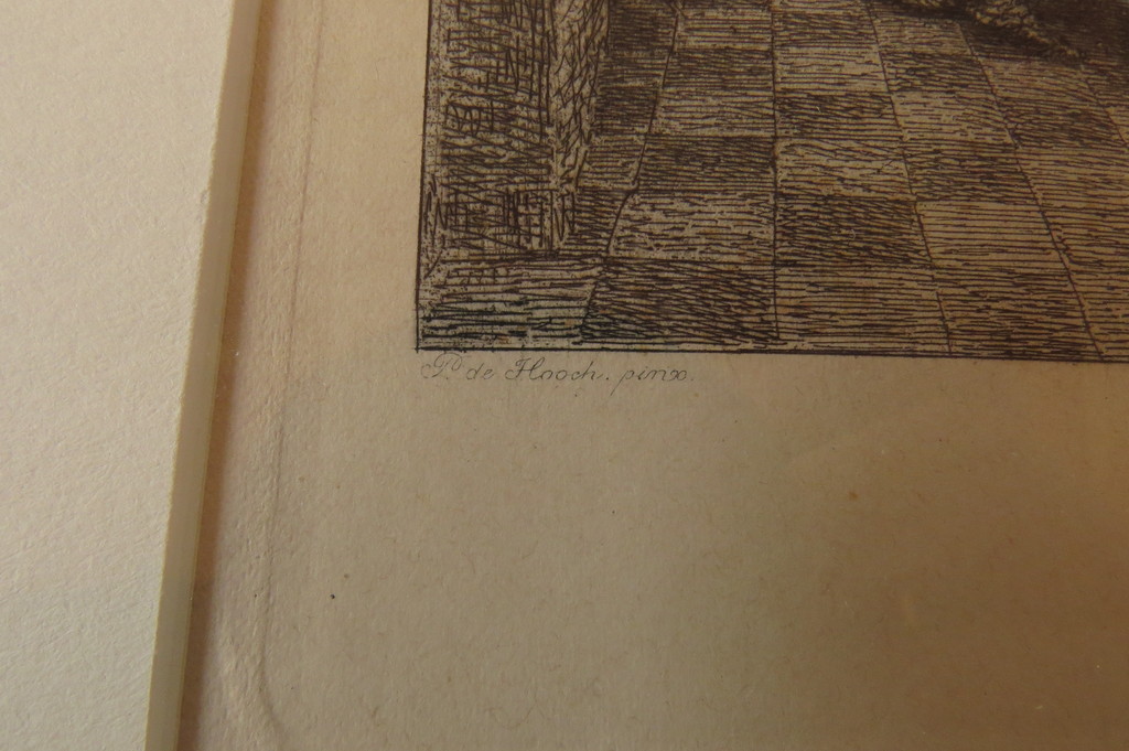J.A Boland (1838-1922) ets naar schilderij van Pieter de Hoogh. kopen? Bied vanaf 10!