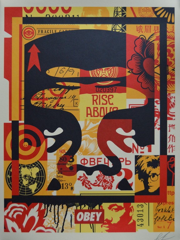 Shepard Fairey (OBEY) - Obey 3 face collage #1 - offset - gesigneerd kopen? Bied vanaf 45!