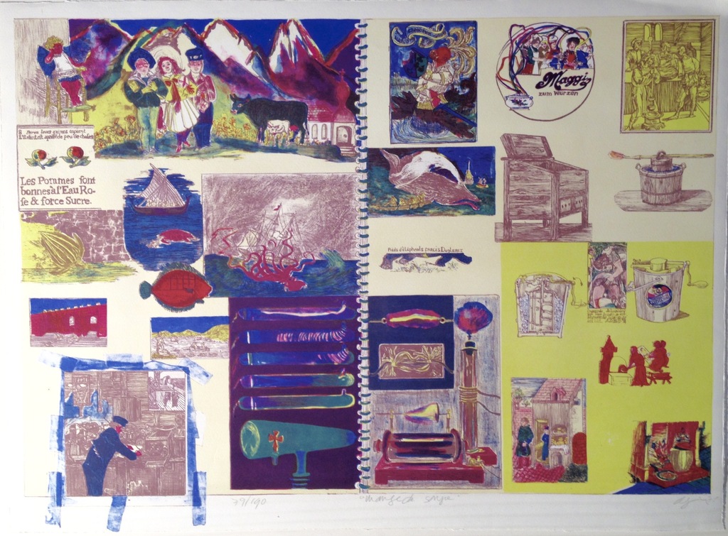 Jacqueline de Jong, litho in kleuren, "Mange la soupe", Prent 190,1975 kopen? Bied vanaf 14!