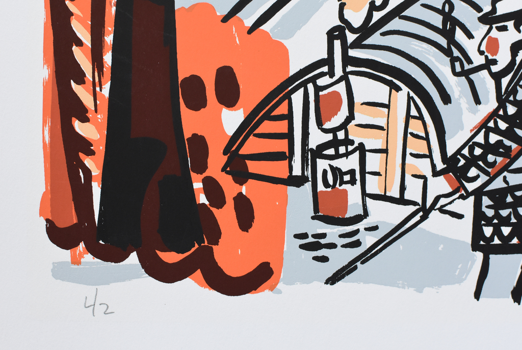 Ward Lernout #Dorpsgezicht# , Zeefdruk, gesigneerd/genummerd , ca. 1980, mint-- kopen? Bied vanaf 45!