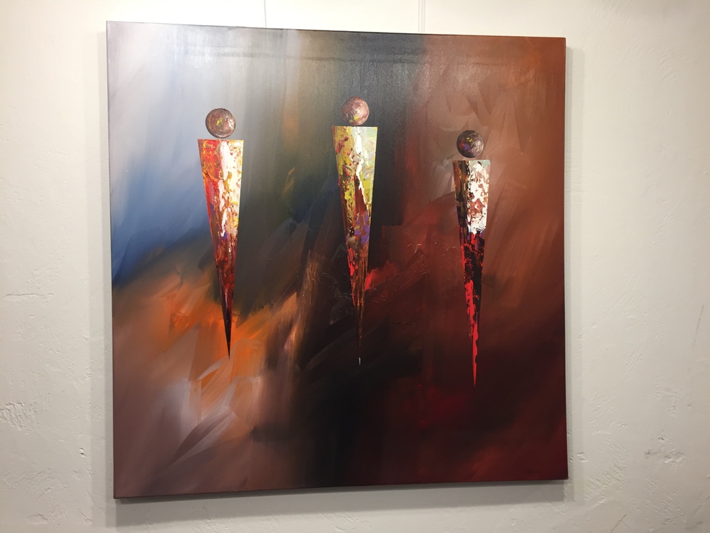 GENA GENADYJ gemengde technieken op 3 D Doek, Titel: People kopen? Bied vanaf 1!