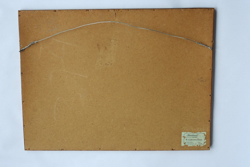 Willem v.d. Colk, potloodtekening, boerderij langs de waterkant kopen? Bied vanaf 1!