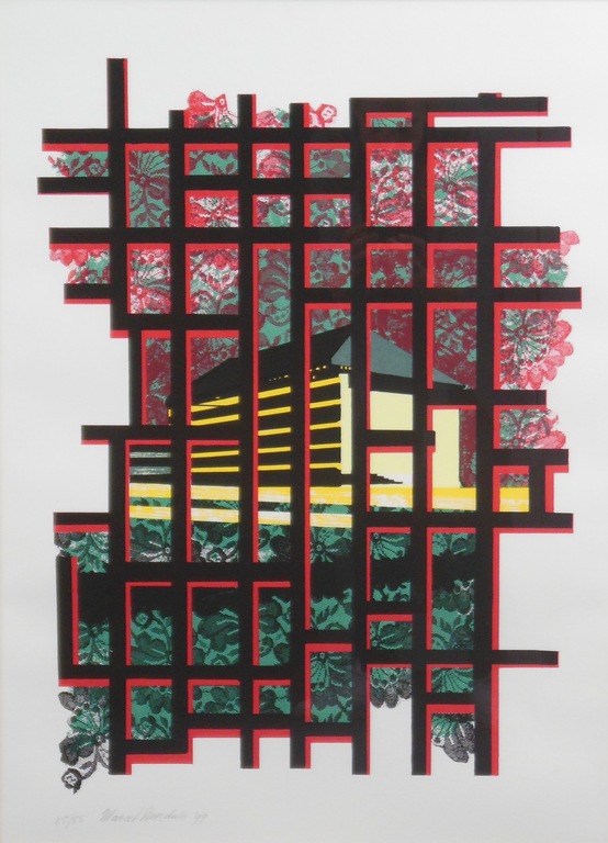 Marcel Doorduin: Zeefdruk, Honey's house -Ingelijst kopen? Bied vanaf 20!