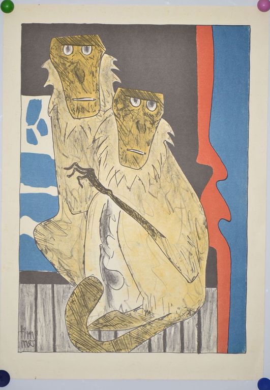 Kees Timmer: Litho. Apen kopen? Bied vanaf 1!