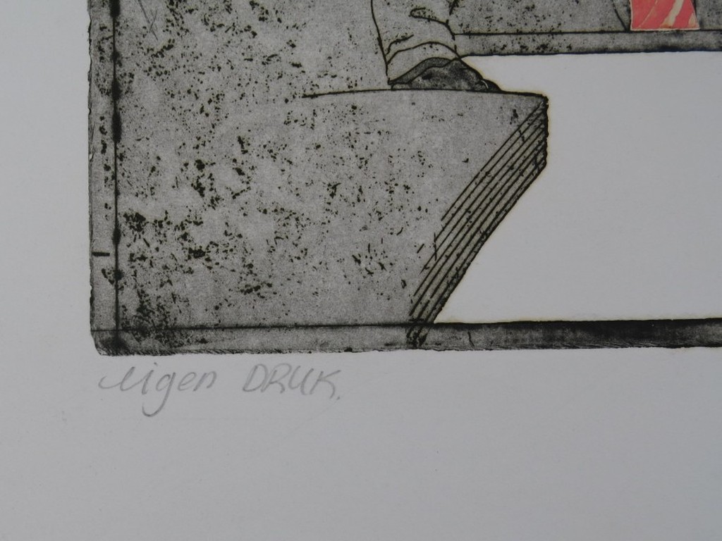 Sjoerd Bakker: Ets en Aquatint, Man kopen? Bied vanaf 1!