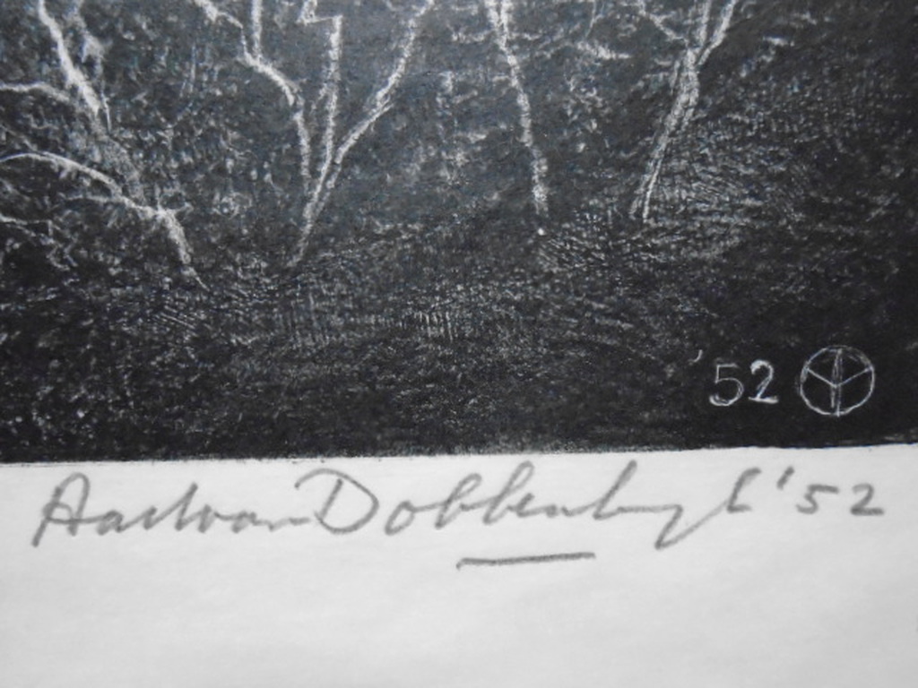 Aart van Dobbenburgh - litho - Vierde landschap kopen? Bied vanaf 40!