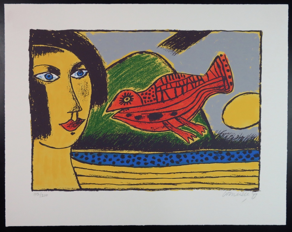 Corneille: Zeefdruk, Zonder titel verkocht voor € 100!