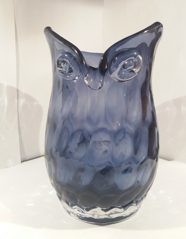 paarse uilenvaas  met parelmoer design kopen? Bied vanaf 20!