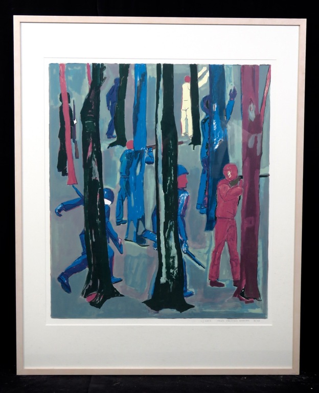 Hans Ebeling Koning: Zeefdruk, Bos L. -Ingelijst (Groot) kopen? Bied vanaf 20!