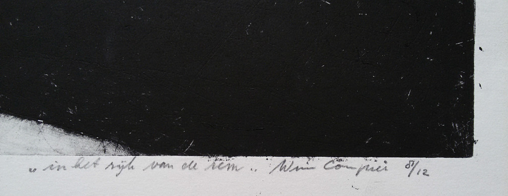 Wim Compier - In het rijk van de rem, met de hand ingekleurde ets (groot) kopen? Bied vanaf 50!