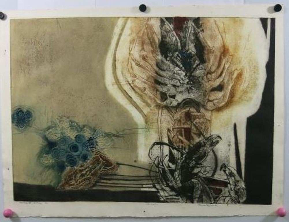 Ru van Rossem: Ets/Aquatint en reliëfdruk, The Tide III kopen? Bied vanaf 50!