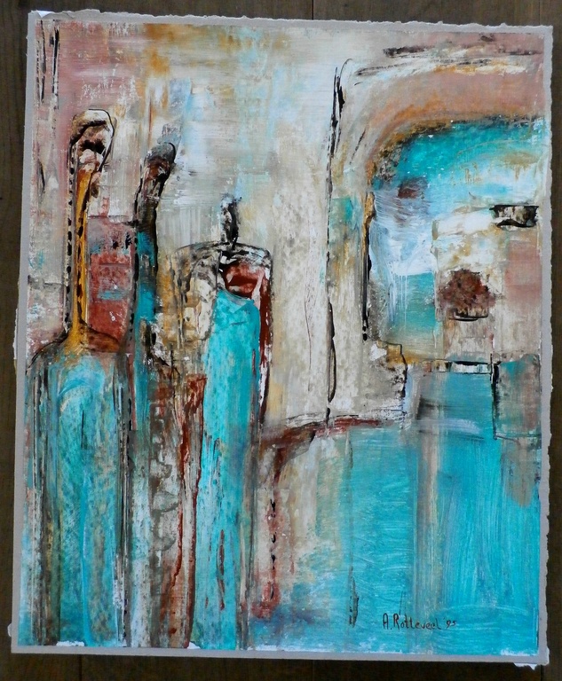 Ans Rotteveel (Ans Spoelder) - acrylverf op papier - 1995 kopen? Bied vanaf 75!