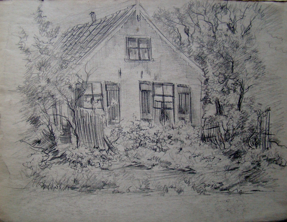 AcheterJob Frese (1914-1986) - Landschap / stad Amsterdam - 7 tekeningen lot 4? Enchérissez de 50!