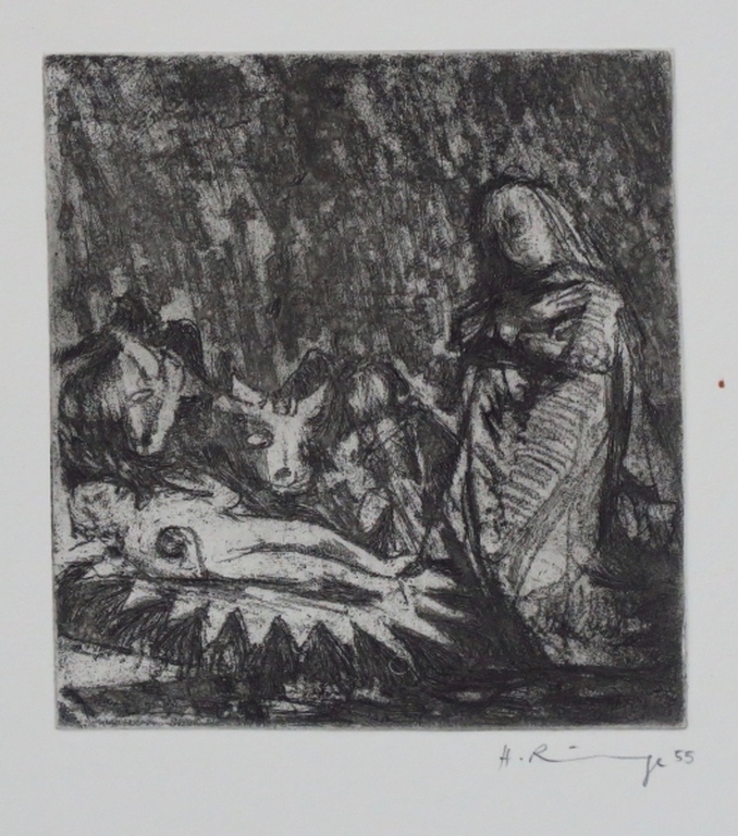 Holger Runge: Lot met 4 etsen, w.o. St Benoit (Loire)  kopen? Bied vanaf 40!