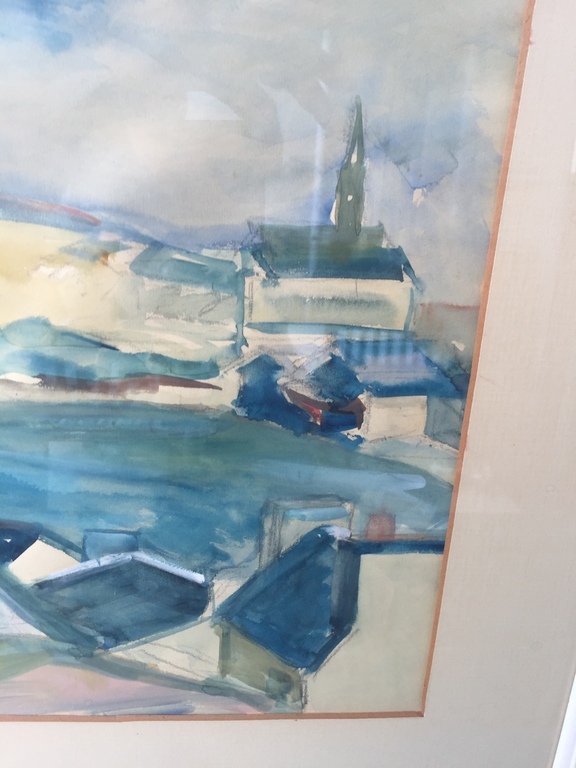 Jan Nolte - aquarel 1962 - Port De Tre’ Boul kopen? Bied vanaf 1!