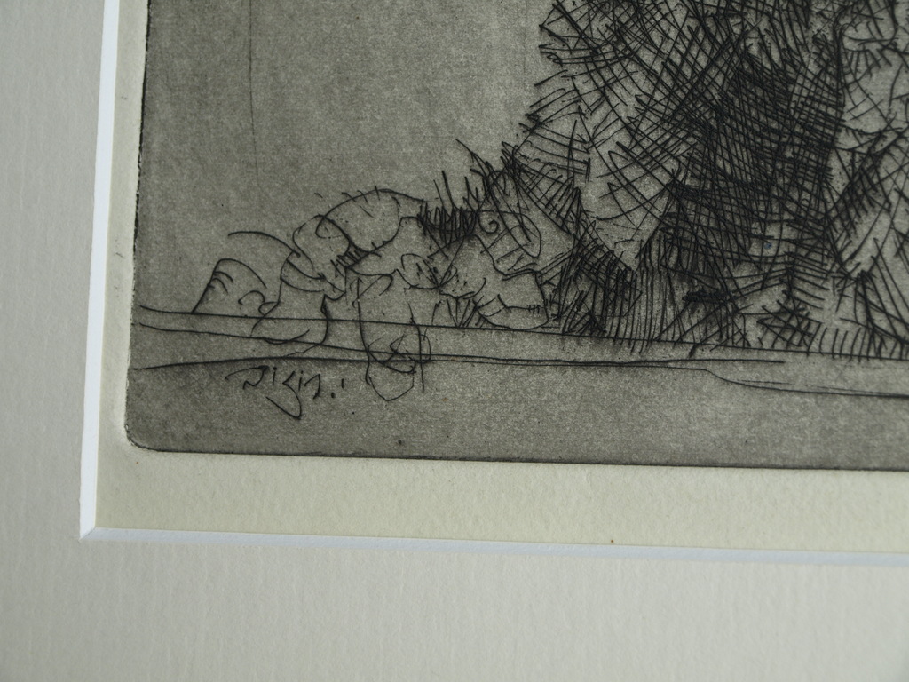 Onbekend : Ets - Vrouwenportret – Gesigneerd – Joodse kunstenaar? - 1964 kopen? Bied vanaf 1!