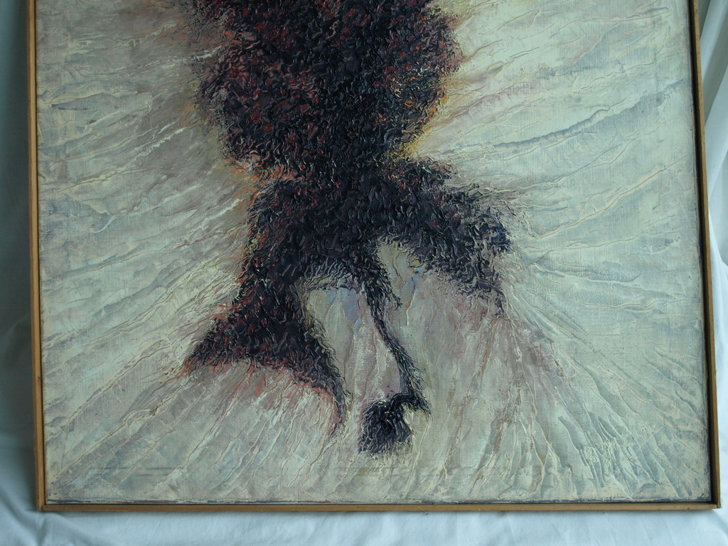 Johannes Rijnders ( B.Jorin) : olieverf op linnen, Abstract Beest – Gesigneerd  kopen? Bied vanaf 100!