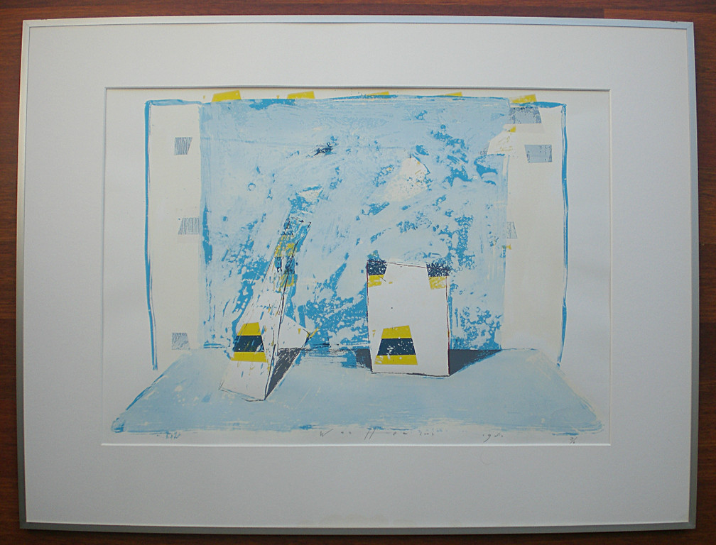 Piet Warffemius - Abstract, zeefdruk (mooi ingelijst) kopen? Bied vanaf 50!