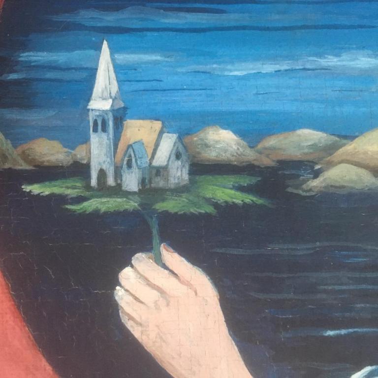 Onbekende Kunstenaar - Het meer van Bled - Naief Joegoslavisch - gesigneerd.1977 kopen? Bied vanaf 1!