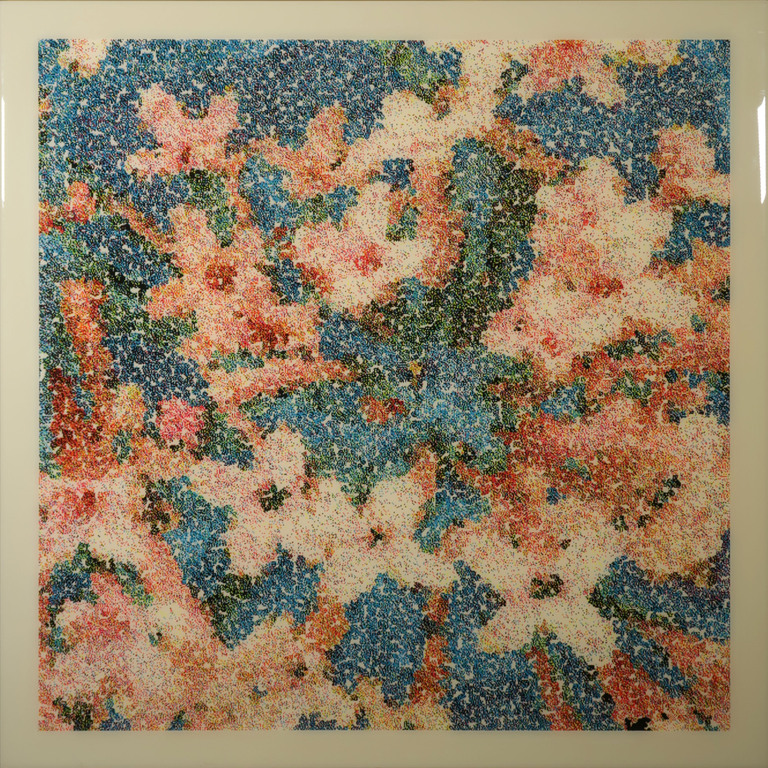 Dick Donker: Zeefdruk en Epoxyhars op Paneel, Bloem (Groot) kopen? Bied vanaf 1!