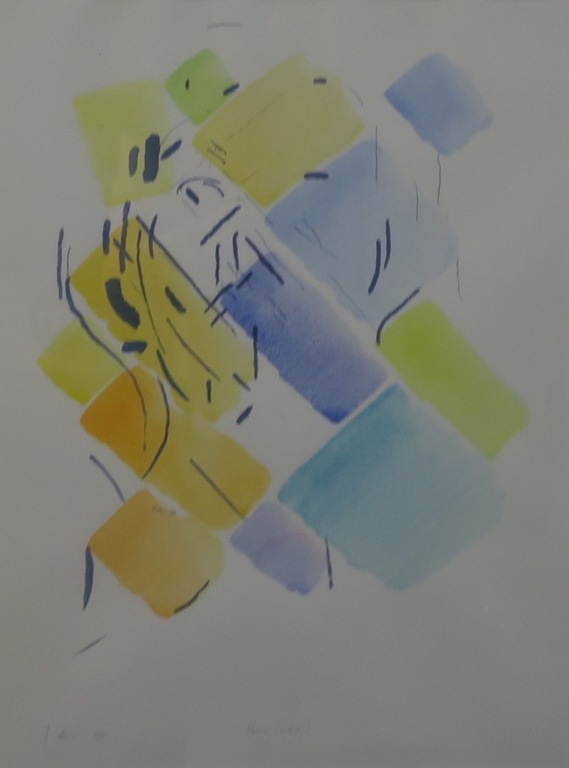 Jaap Hillenius: Litho, Blauw (zonlicht) - Ingelijst kopen? Bied vanaf 35!