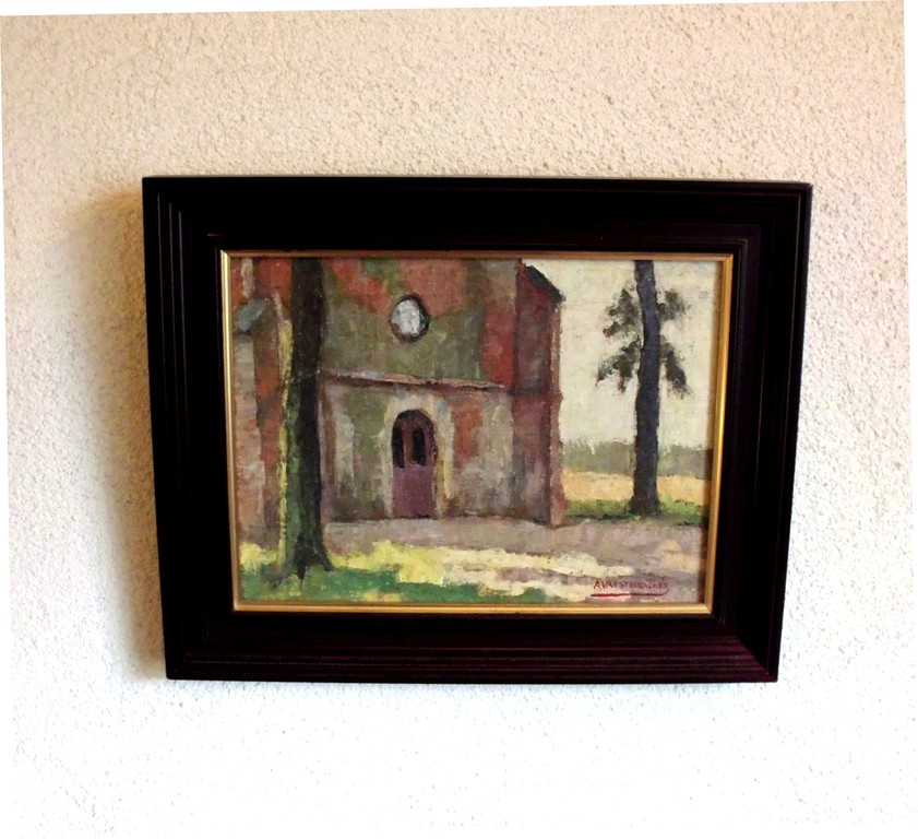 Olieverf opdoek,geplakt op board. August van Steenacker 1890-1965  België. kopen? Bied vanaf 65!