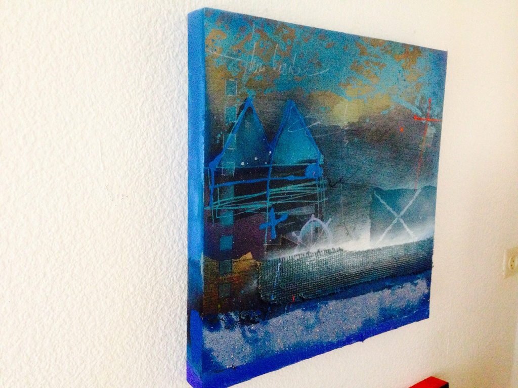 Theo koster, schilderij gemengde techniek titel; travelling 2 kopen? Bied vanaf 1!