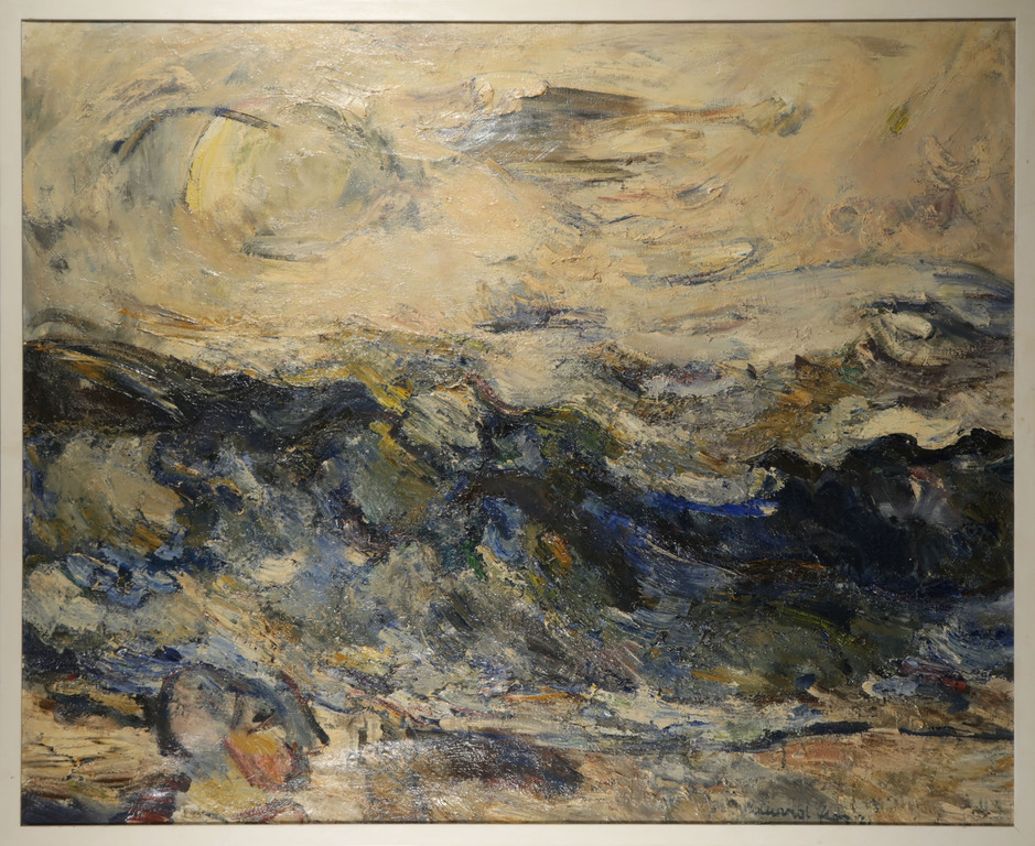 Eduard Flor: Olieverf op Doek, Branding - Ingelijst (Groot) verkocht voor € 2600!