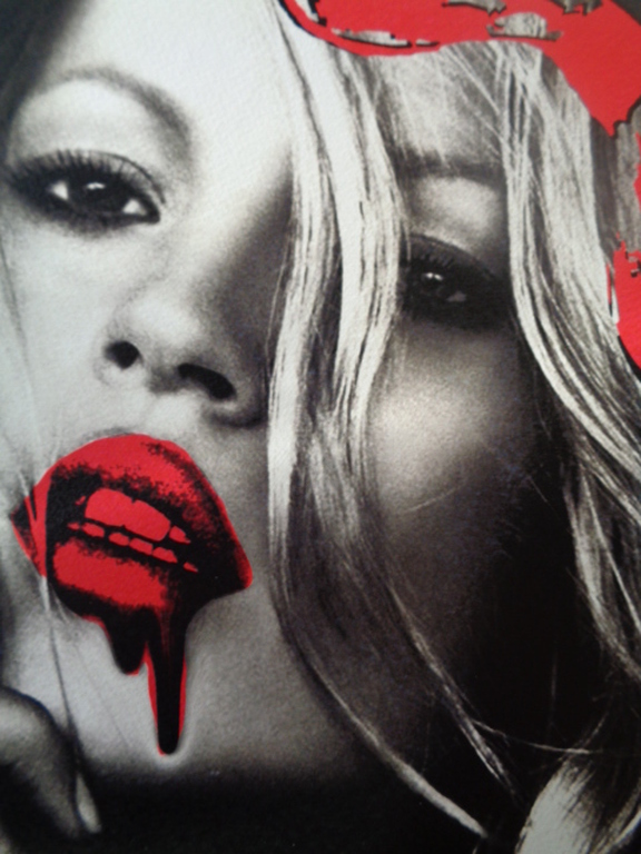 GROTE Fine Art Print,"Kate Moss", GESIGNEERD en COA, genummerd A/P of 1 t/m 100 kopen? Bied vanaf 1!