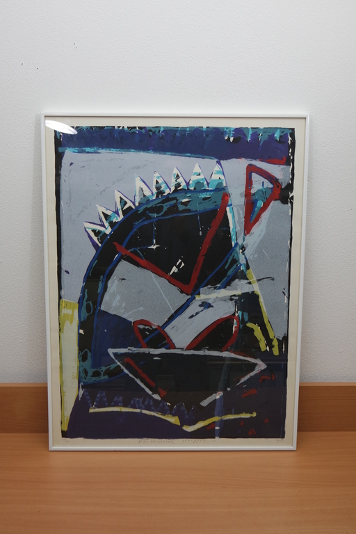 Piet Warffemius (1956) en Bert Vredegoor (1956) - zeefdruk - abstracte comp. II kopen? Bied vanaf 170!