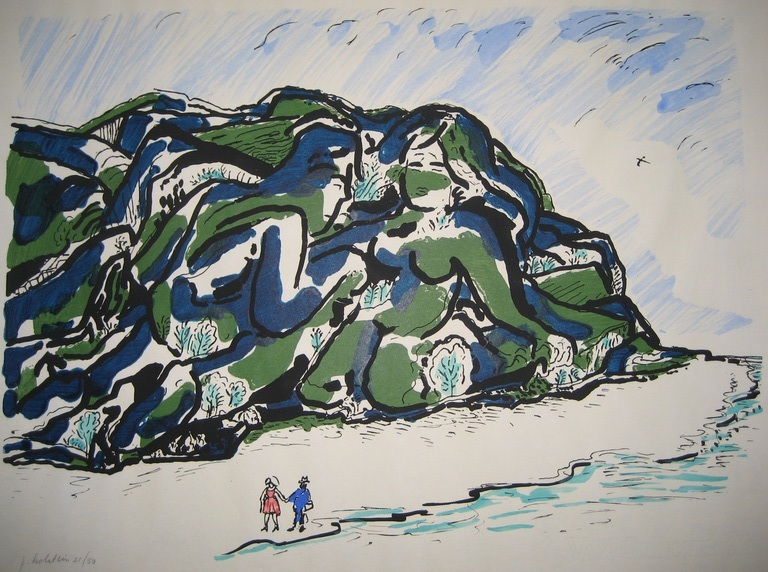 Pieter Holstein, ingekleurde litho kopen? Bied vanaf 70!