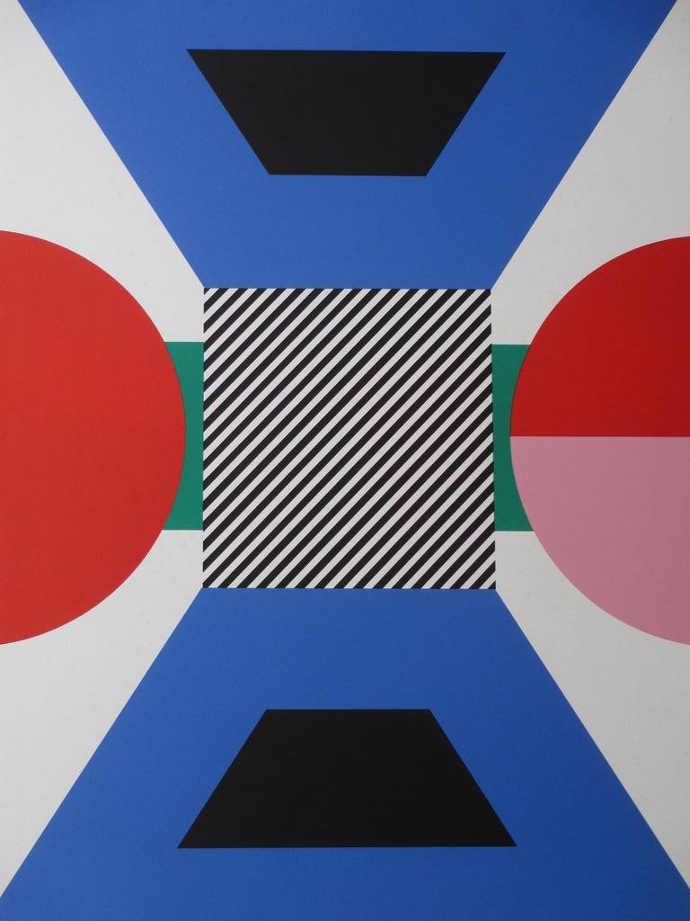 Kumi Sugai, Abstracte Compositie, Kleurenlitho verkocht voor € 80!