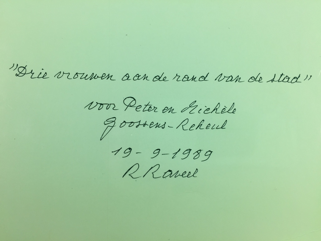 Roger Raveel, uniek document, annotatie en signatuur door de kunstenaar kopen? Bied vanaf 79!