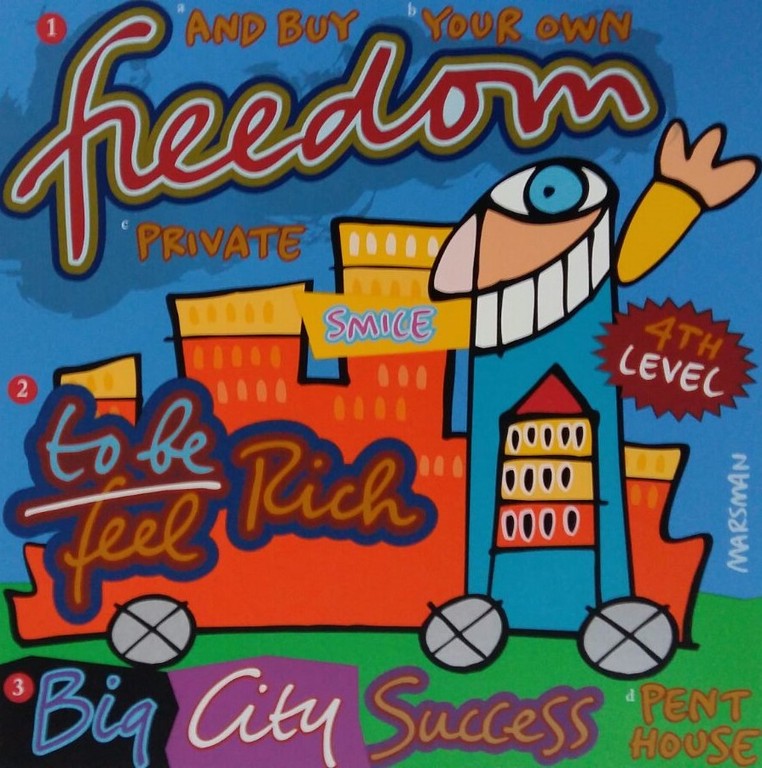 Originele zeefdruk van Jean Paul Marsman - Freedom kopen? Bied vanaf 1!