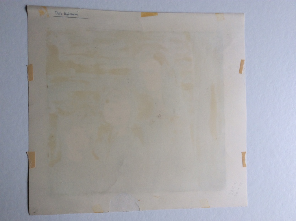 Irene Joffroy - Drie kinderen - olieverf op papier, gesign. kopen? Bied vanaf 50!