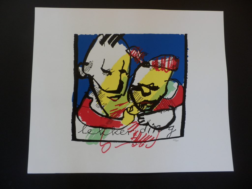 HERMAN BROOD GROTE Gelimiteerde en HANDGESIGNEERDE Zeefdruk  LEKKER DING verkocht voor € 140!