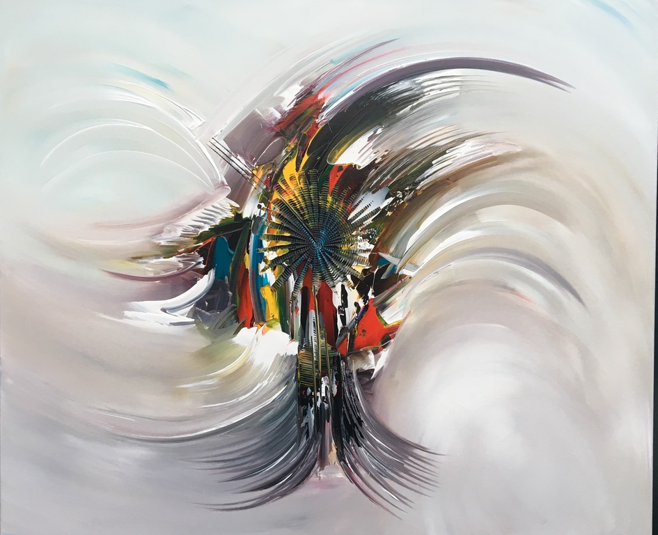 Gena-Abstract The energy- Acrylverf op doek verkocht voor € 200!