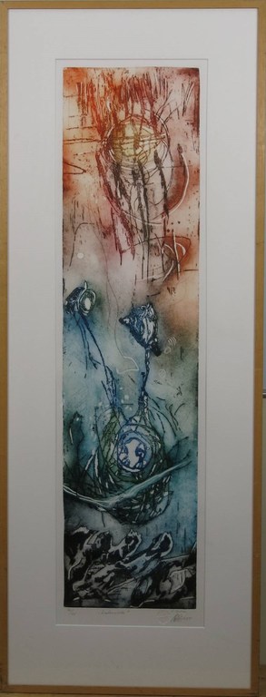 Ad Arma: Ets/Aquatint, Waterside - Ingelijst (zeer groot) kopen? Bied vanaf 100!