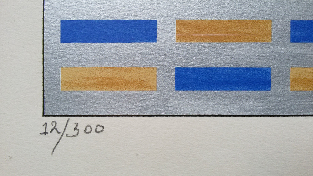 Jan Wolkers - Geometrische compositie, zeefdruk (ingelijst) kopen? Bied vanaf 175!