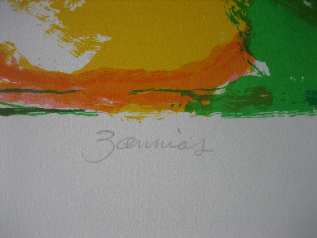 Ronald Julius Christensen - "Zinnias" - Lithografie - Handgesigneerd kopen? Bied vanaf 45!