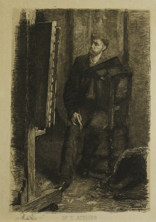 Ferdinand Oldewelt: Ets, Op 't atelier kopen? Bied vanaf 1!