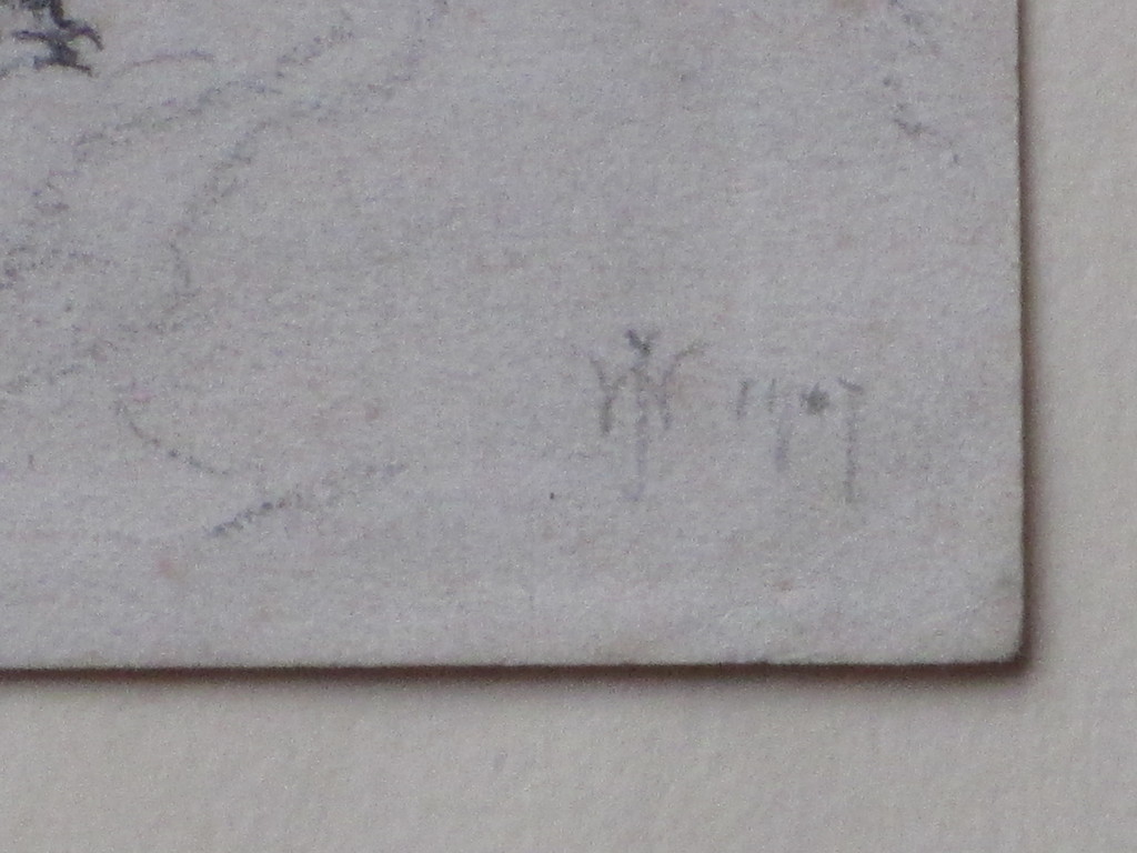 Monogram J.W., Boerderij aan Leyweg Loosduinen, Tekening kopen? Bied vanaf 1!