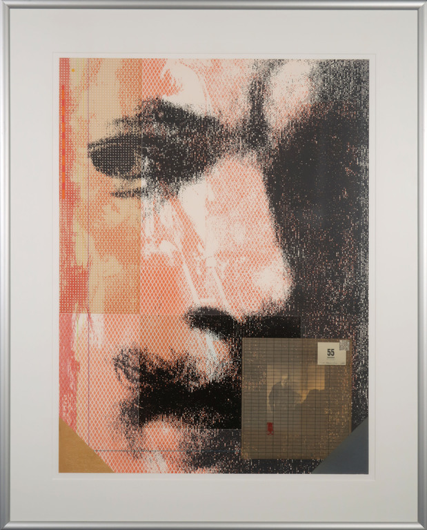 Harald Vlugt: Zeefdruk en Collage, Summer - Ingelijst verkocht voor € 40!