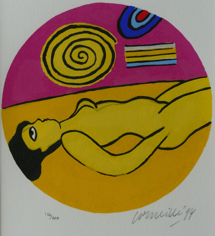 Corneille - Lithografie - "Femme allongée"  verkocht voor € 70!