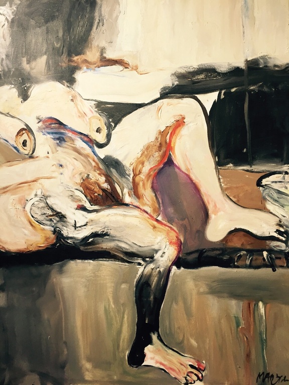 Anton Martineau - De dame moet bij komen - 150 x 150 cm -  kopen? Bied vanaf 500!