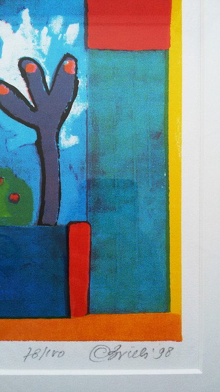 Clemens Briels - Puntillita carved out her name, zeefdruk (mooi ingelijst) kopen? Bied vanaf 200!