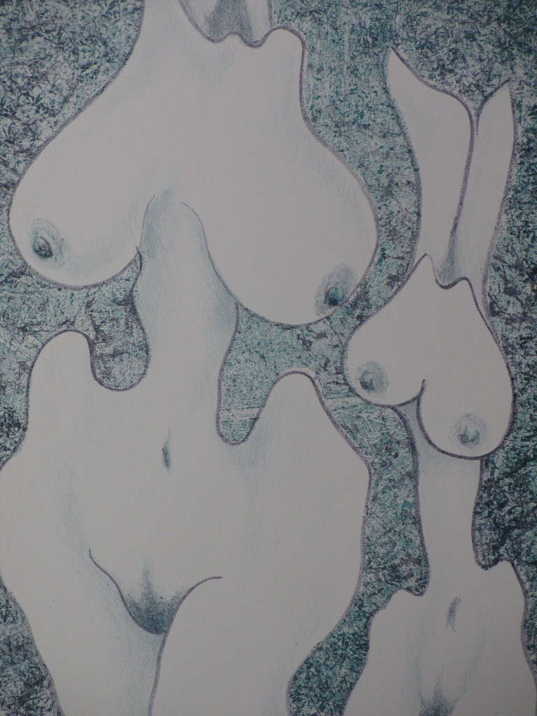 Benno Helders, Naakten in blauw, Kleurenlitho kopen? Bied vanaf 1!