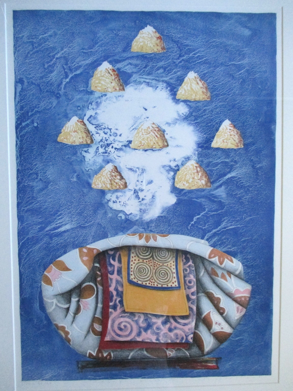 Lon Buttstedt, ingelijste litho 'Himalaya blues V', Barth lijst kopen? Bied vanaf 50!
