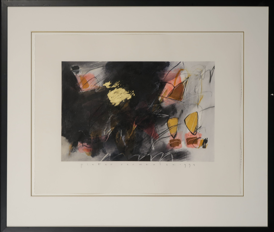 Pieter Vermeulen: Gemengde techniek, Zonder titel - Ingelijst kopen? Bied vanaf 50!