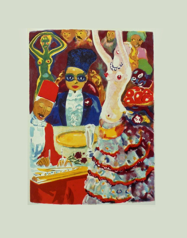 Kees van Dongen - Houtgravure 1955 -  Réception chez le Khalifat - 1001 nacht kopen? Bied vanaf 75!